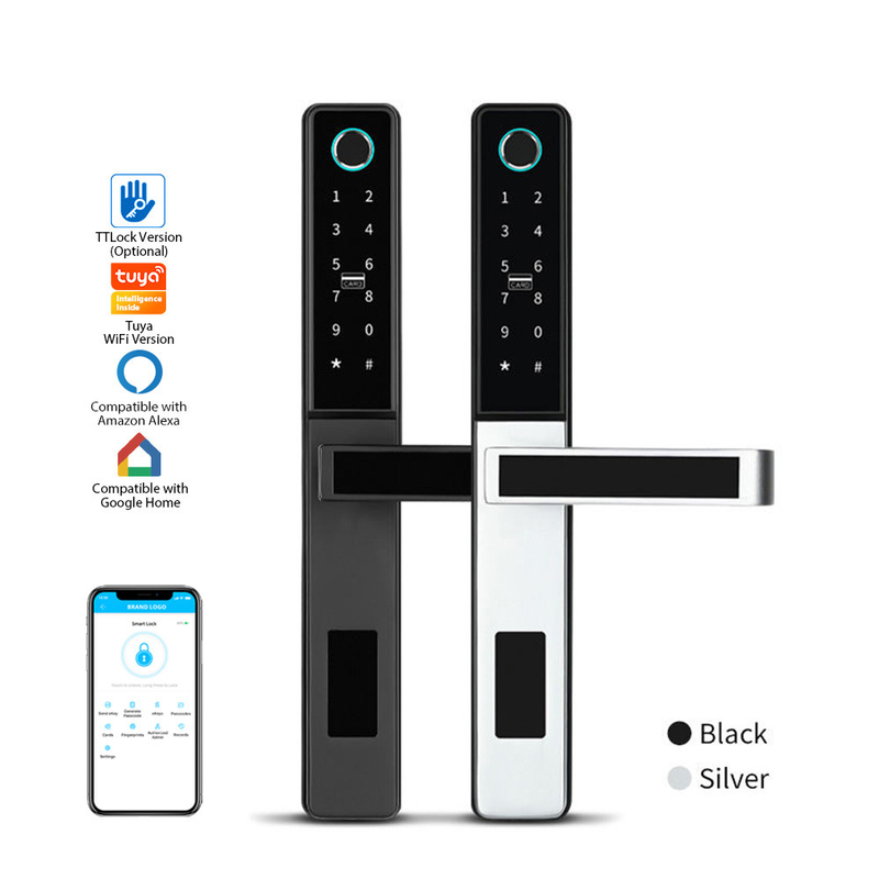Porte de haute sécurité Smart Lock Sonnette Tuya App Chambre d'usage à domicile Verrouillage électronique de porte coloré